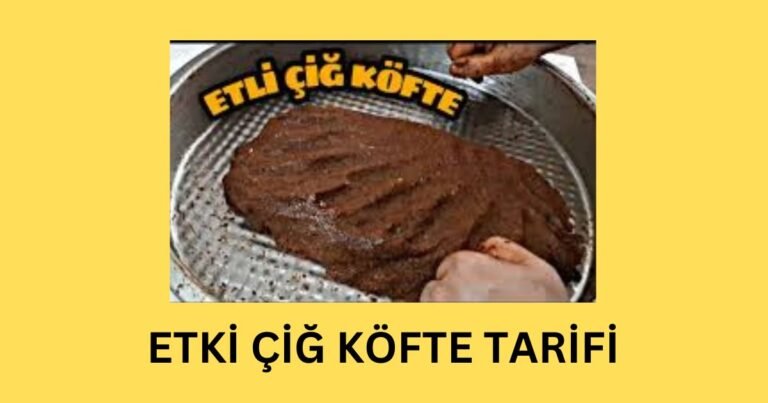 ETKİ ÇİĞ KÖFTE TARİFİ