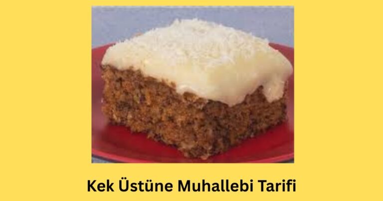 Kek Üstüne Muhallebi Tarifi
