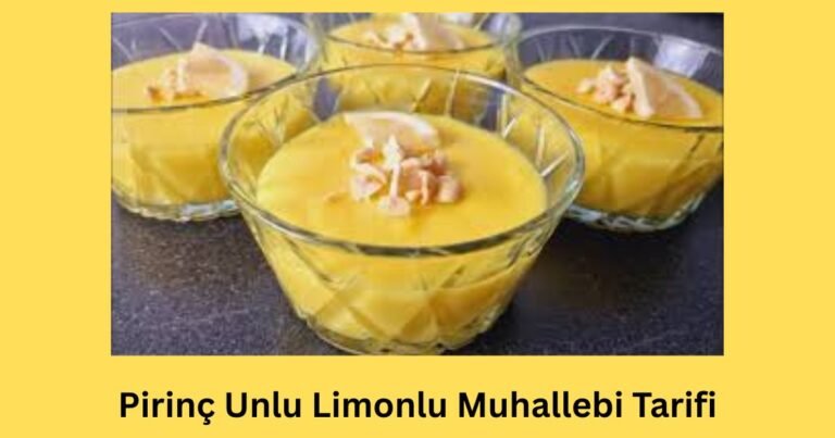 Pirinç Unlu Limonlu Muhallebi Tarifi