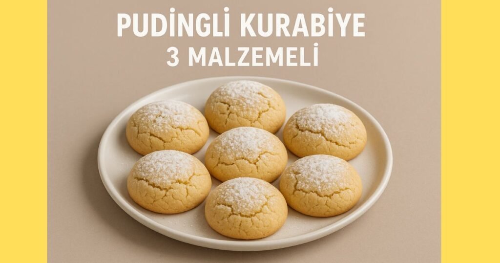 3 Malzemeli Pudingli Kurabiye Tarifi