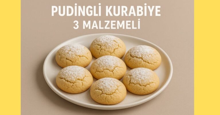 3 Malzemeli Pudingli Kurabiye Tarifi
