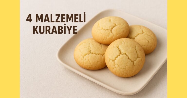 4 Malzemeli Kurabiye Tarifi