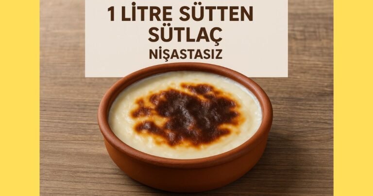 1 Litre Sütten Nişastasız Sütlaç Tarifi