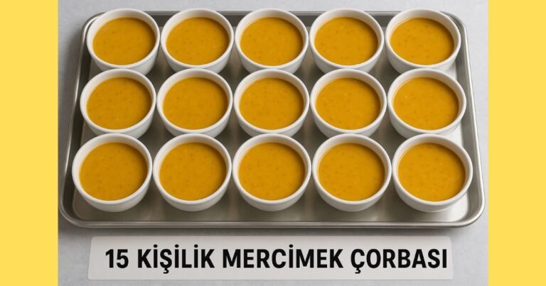 15 Kişilik Mercimek Çorbası Tarifi