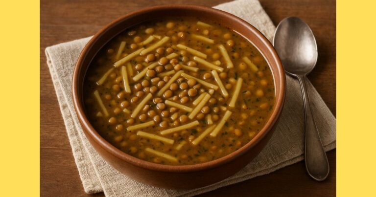 Erişteli Yeşil Mercimek Çorbası Tarifi