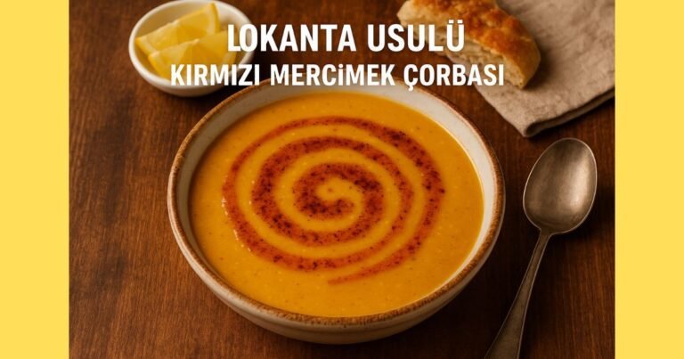 Lokanta Usulü Kırmızı Mercimek Çorbası Tarifi