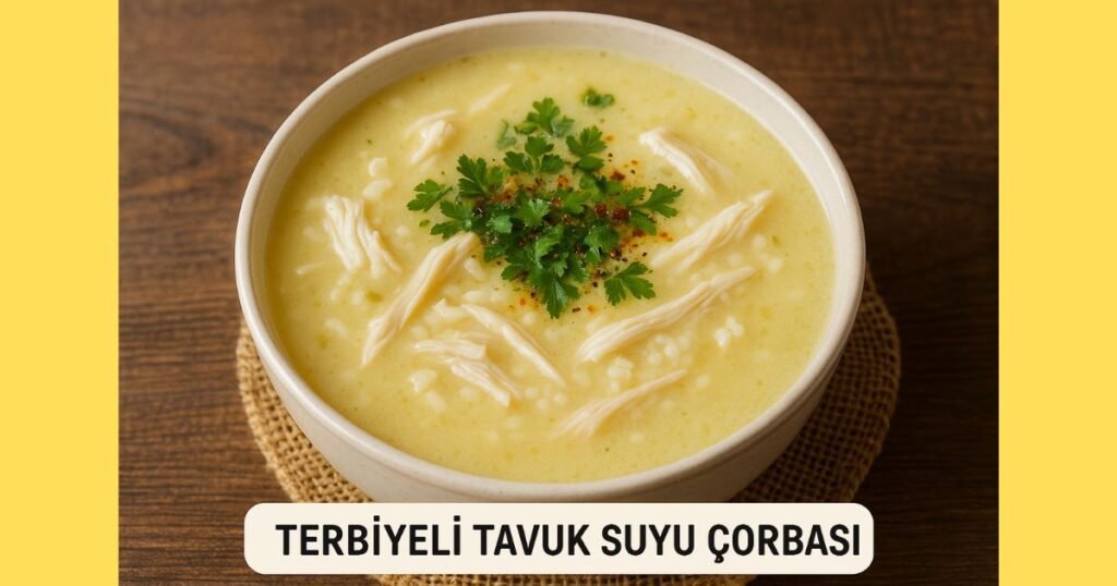 Terbiyeli Tavuk Suyu Çorbası Tarifi