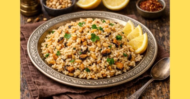 Midyesiz Midye Pilavı Tarifi