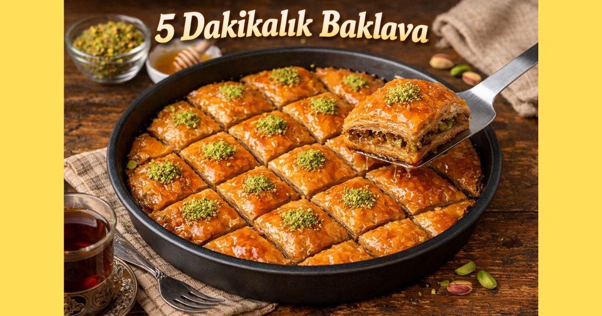 5 Dakikalık Baklava Tarifi
